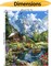 Landscape Paint by Numbers Kit for Adults On Canvas,DIY Easy Adult Paint by Number Kits Forest Log Cabin,Paint by Color Eagle Acrylic Paint Painting Home Wall Decor 16x20inch (Without Frame)